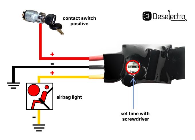 Led car repair srs airbag abs light timer switch 1 to 10 sec kit delay off 12V